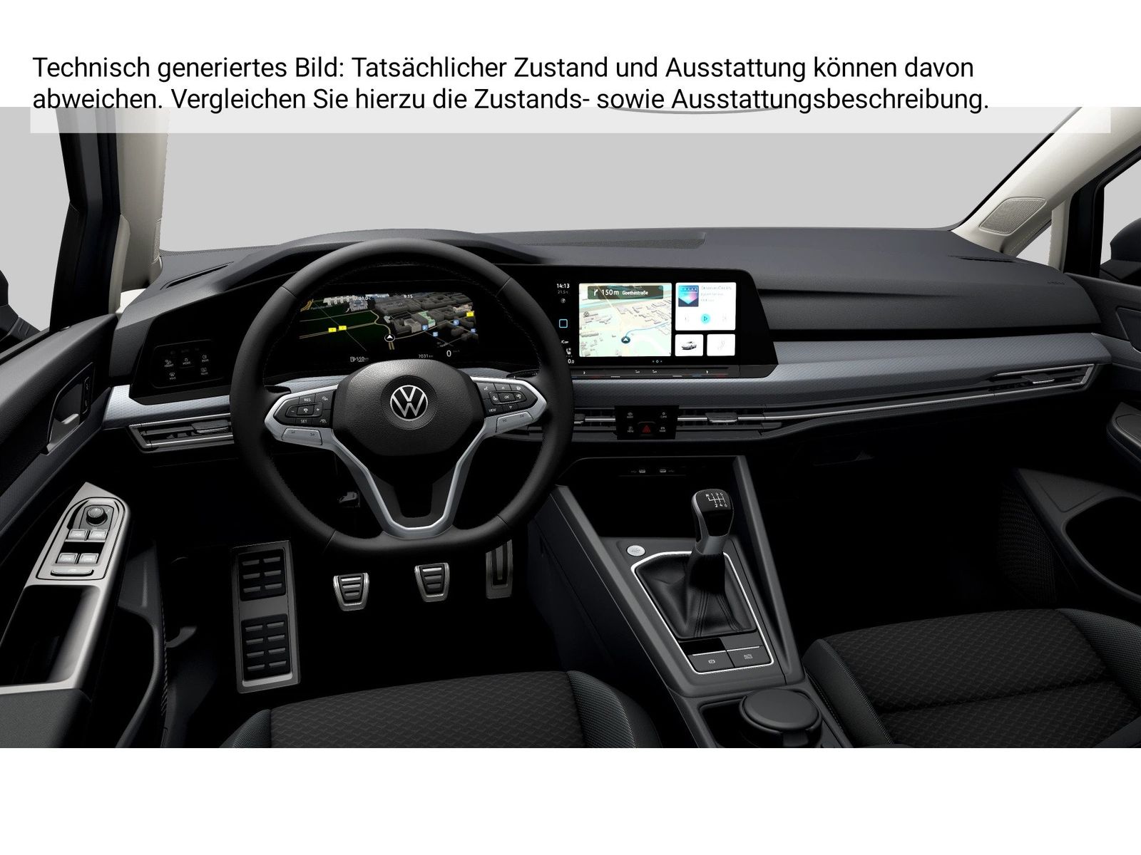 Fahrzeug autohaus mense Fahrzeugabbildung Volkswagen Golf VIII 1.5TSI Life Active CarPlay HUD 4xSHZG - mit KI generiert/bearbeitet