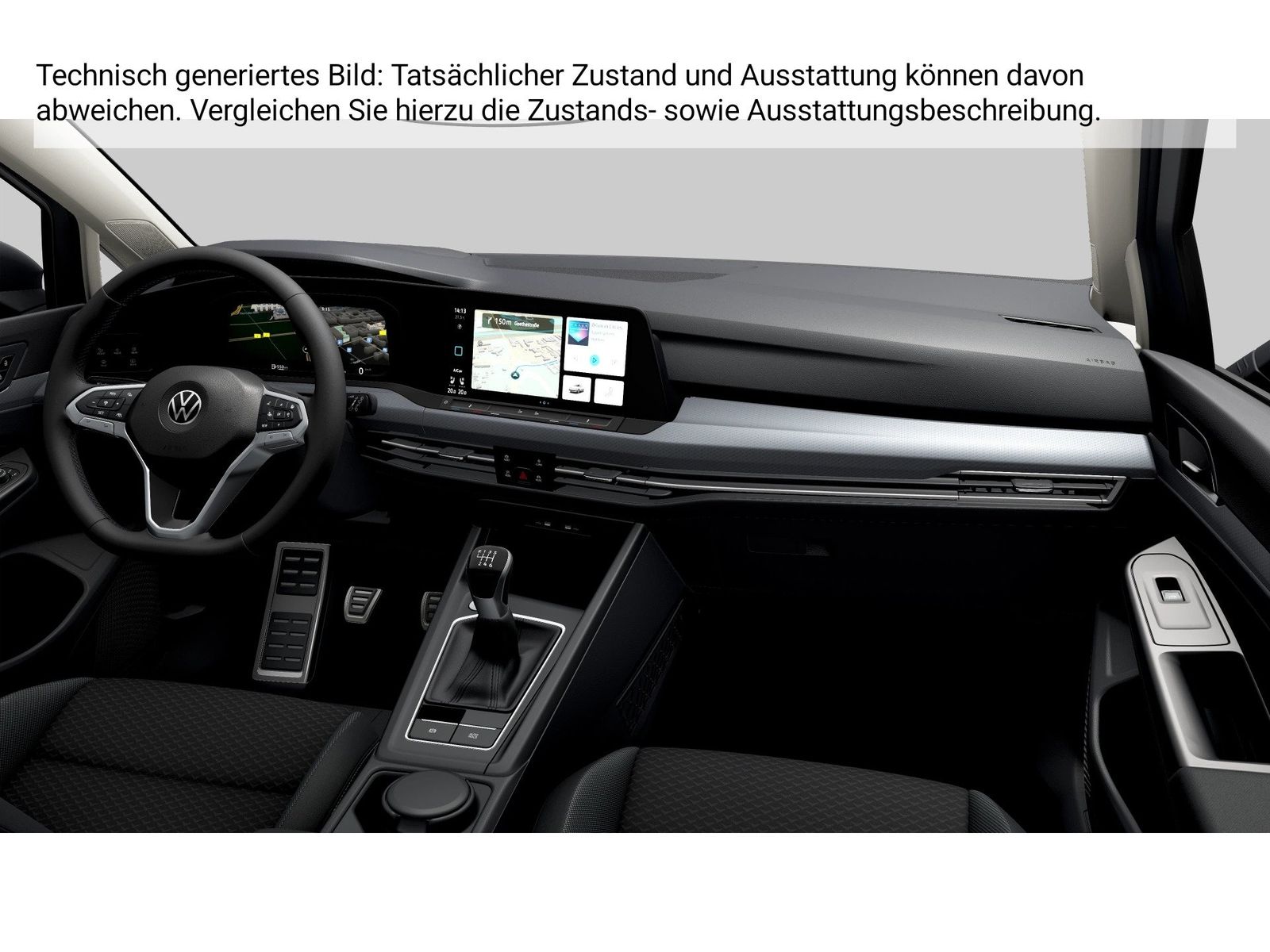 Fahrzeug autohaus mense Fahrzeugabbildung Volkswagen Golf VIII 1.5TSI Life Active CarPlay HUD 4xSHZG - mit KI generiert/bearbeitet