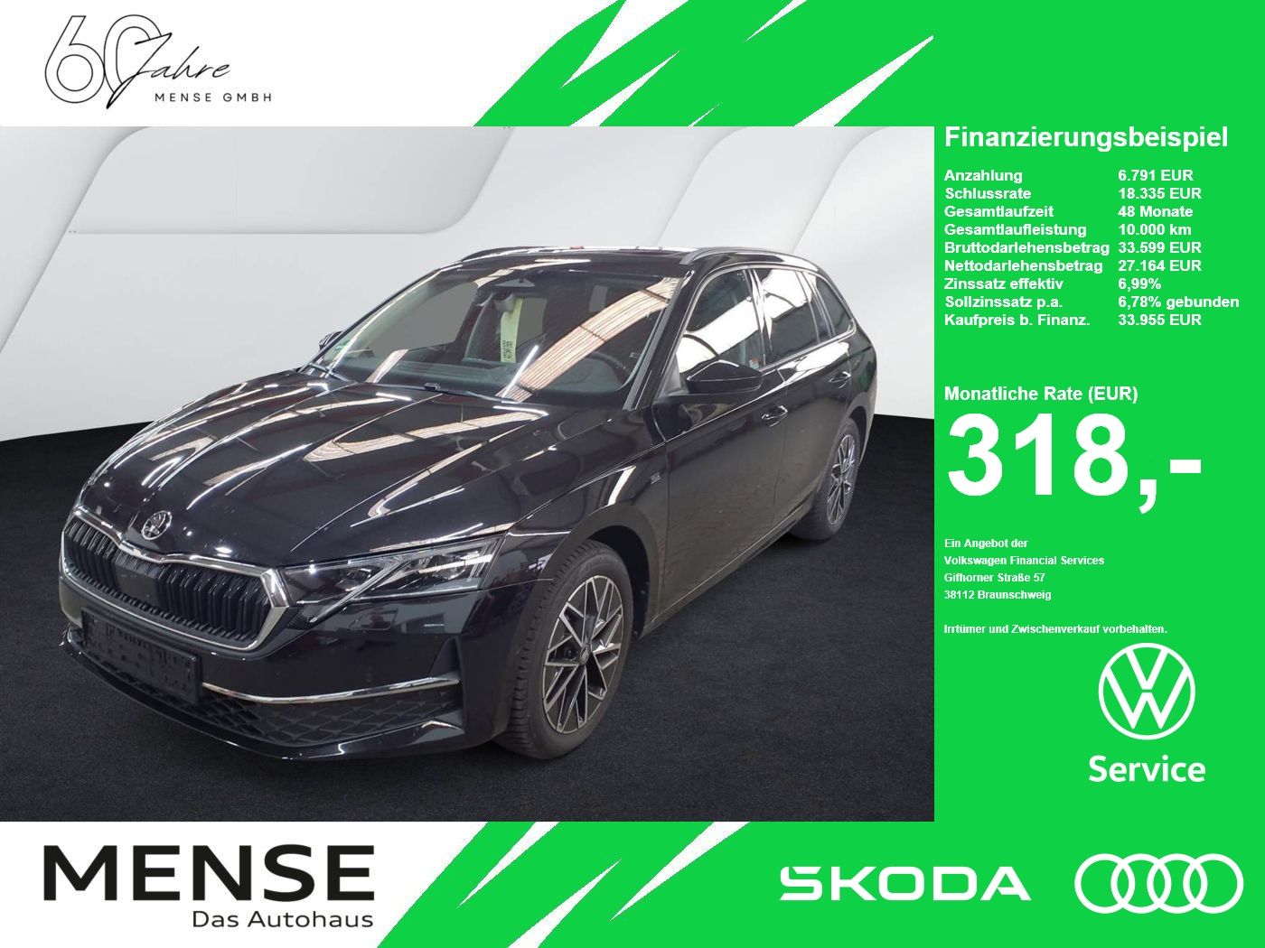 Fahrzeuge PKW autohaus mense SKODA Octavia Combi Tour 2.0l TDI Matrix HUD Pano SD - mit KI generiert/bearbeitet