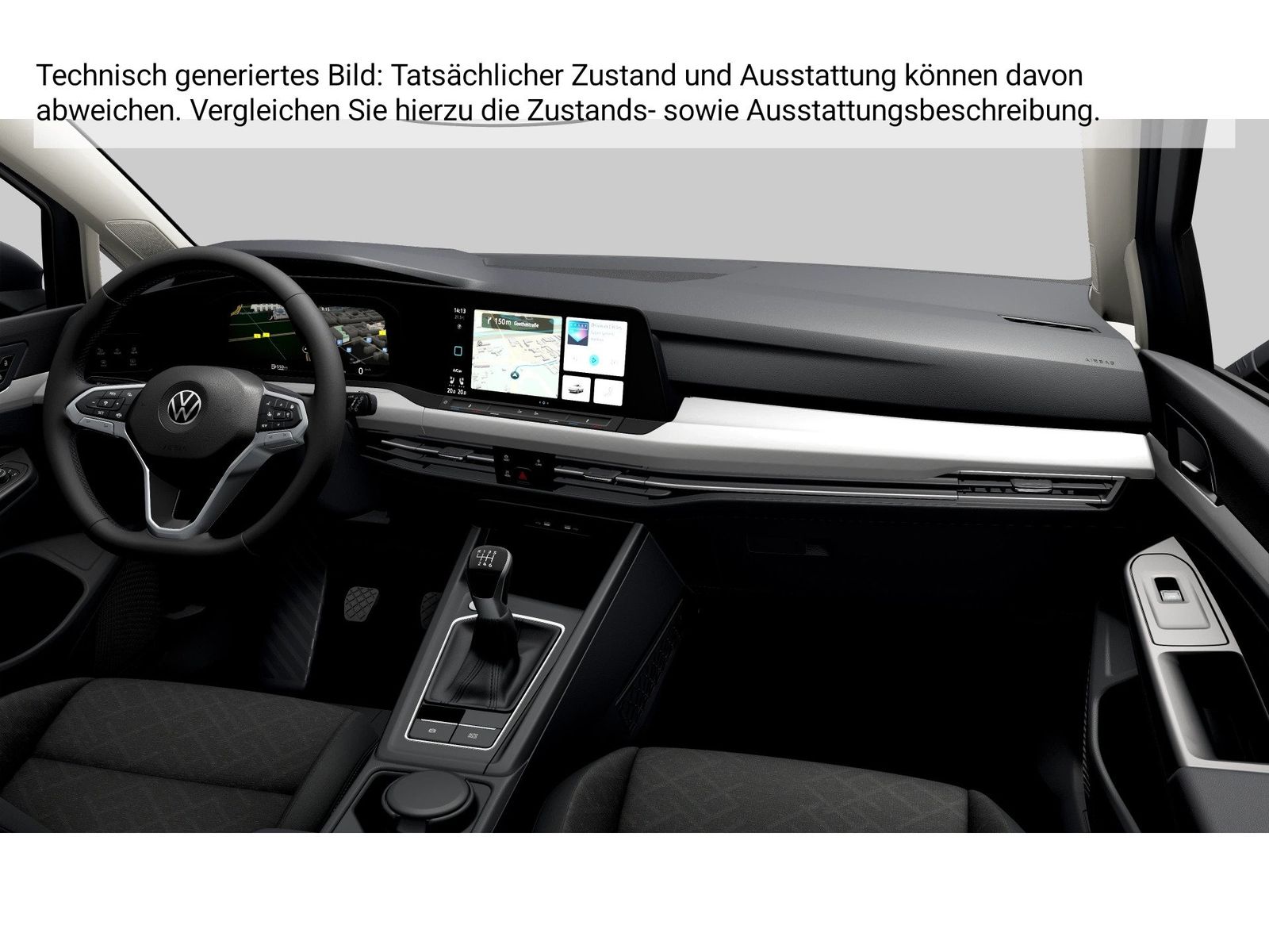 Fahrzeug autohaus mense Fahrzeugabbildung Volkswagen Golf VIII 1.5 TSI Life CarPlay LED Navi Kamera - mit KI generiert/bearbeitet