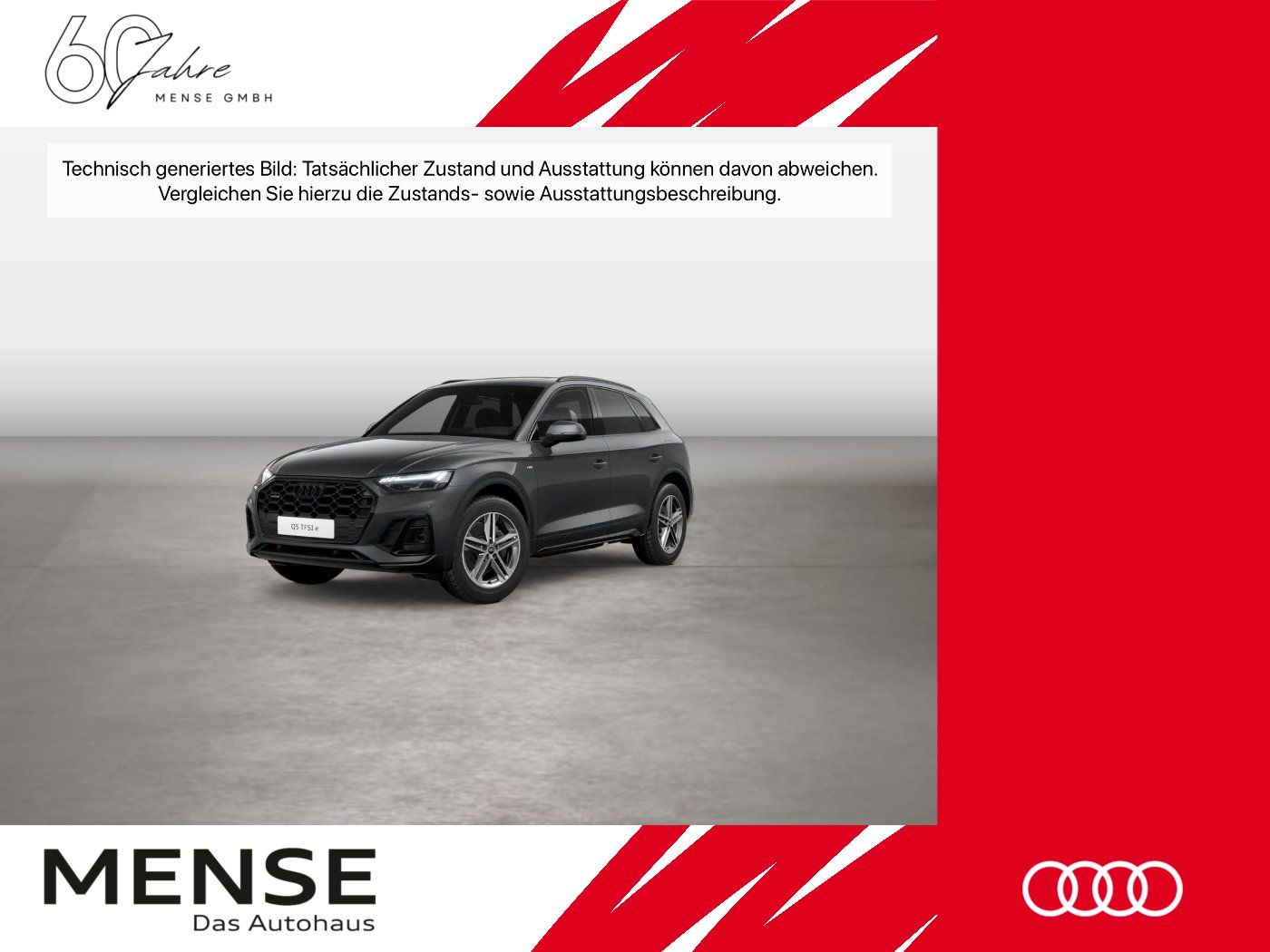 Fahrzeuge PKW autohaus mense Audi Q5 50 TFSI e quattro S line 2024 (Facelift) Pano - mit KI generiert/bearbeitet