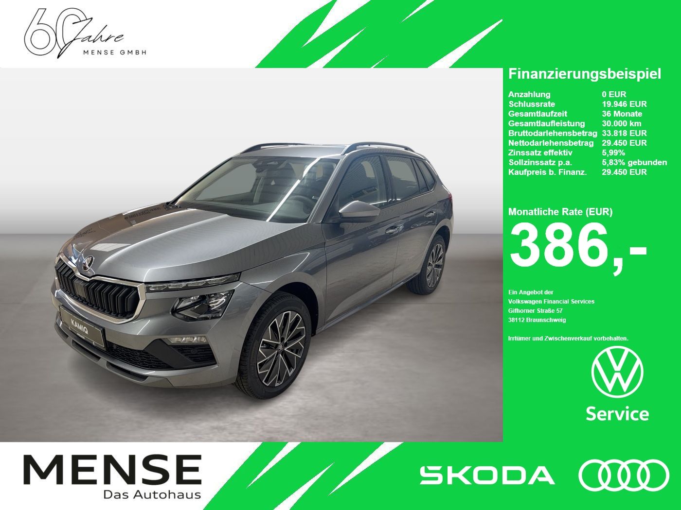 Fahrzeuge PKW autohaus mense SKODA Kamiq 1.0 TSI Balance Matrix LED VirtualCP PDC - mit KI generiert/bearbeitet